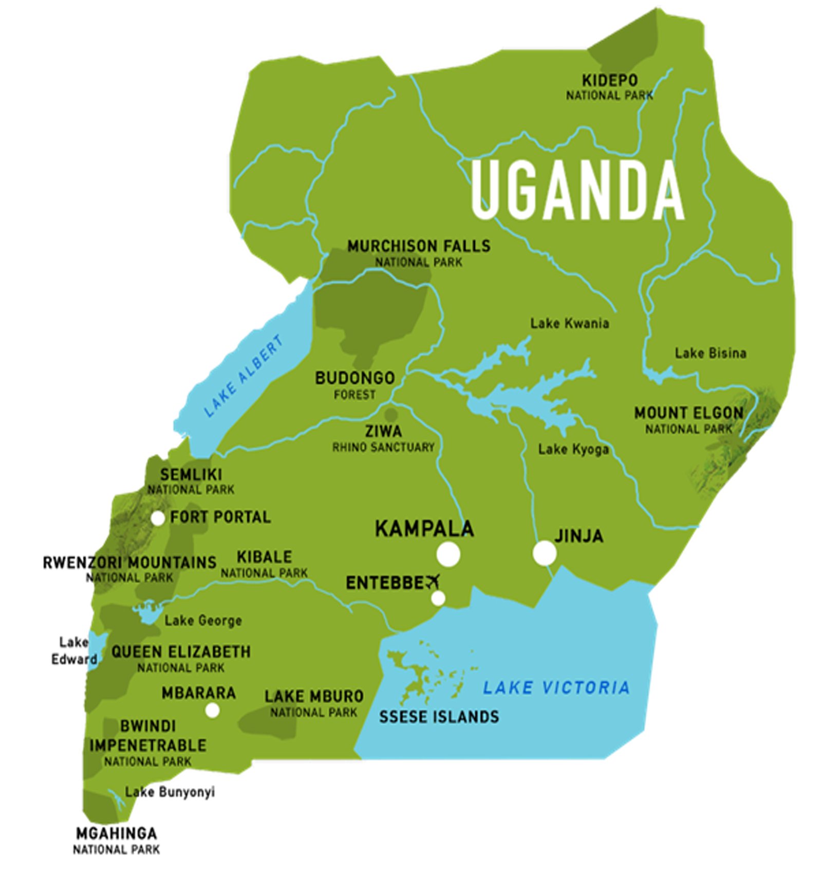 About Us Sense Nature Adventures Uganda Map 